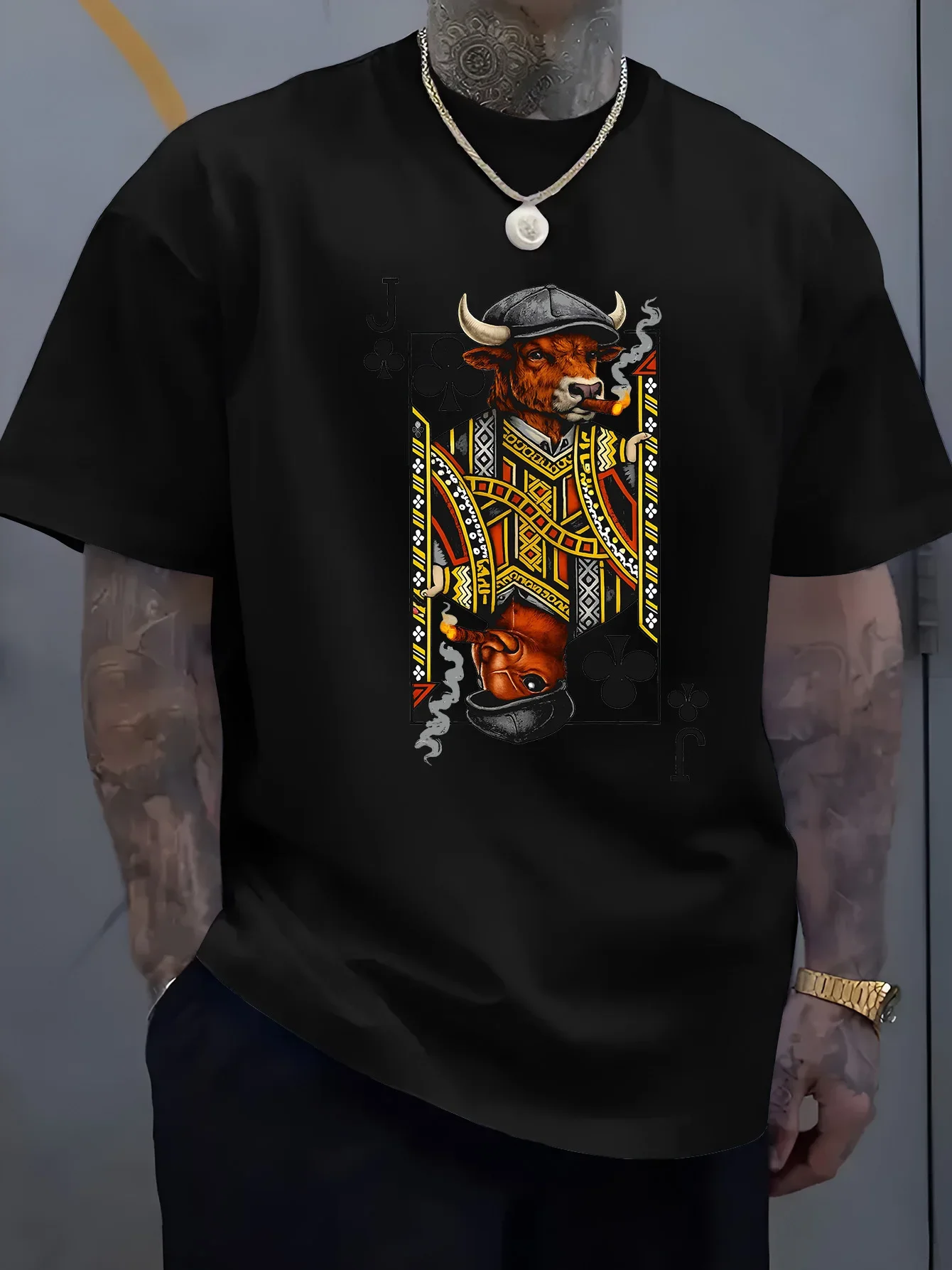 Men Black Crew Neck Tee Retro Worn Style Tenerife Tropical Paradise Palm Island Sunset Bird Graphic Holiday Souvenir Cotton Tops
