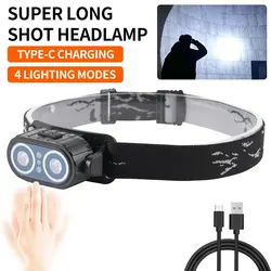 Mini Rechargeable Powerful Sensor Headlamp USB Head Flashlight Torch Headlights LED Head Light Camping Search Light