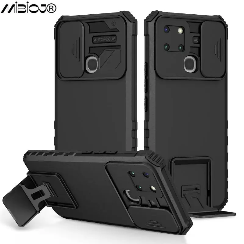 Case For Infinix HOT 9 10 11 Note 11 Smart 4 5 6 Kickstand Slide Camera Protector Hybird Impact-Resistant Bumpers Phone Case