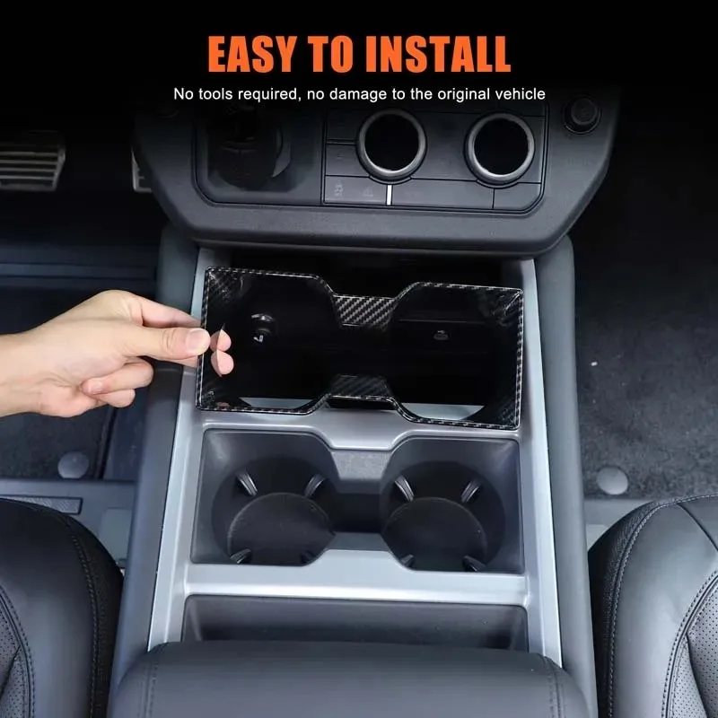 

Car Central Control Water Cup Frame Cover Trim Sticker For Land Rover Defender 90 110 130 2025 Interior Car Accessories