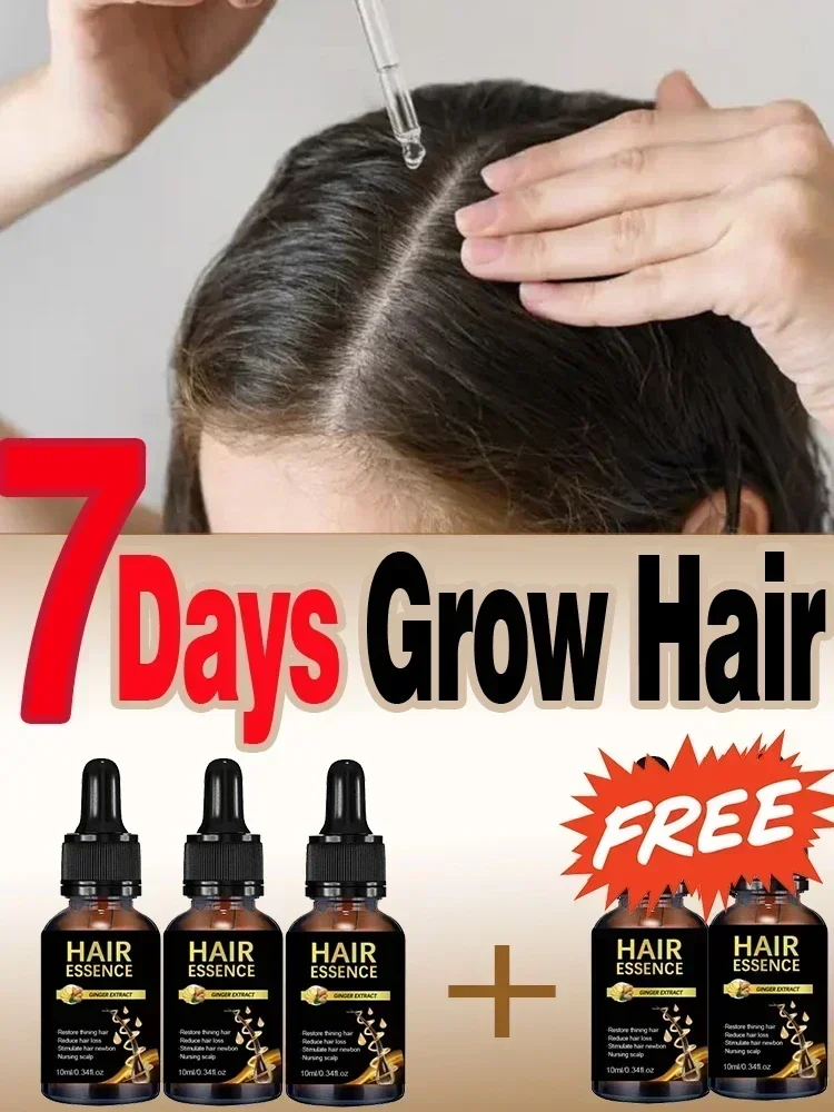 Hair Growth Oil for Man Women Ginger Anti Hair Loss Fast Regrowth Thicken Oils Scalp Treatment Hair Care Products