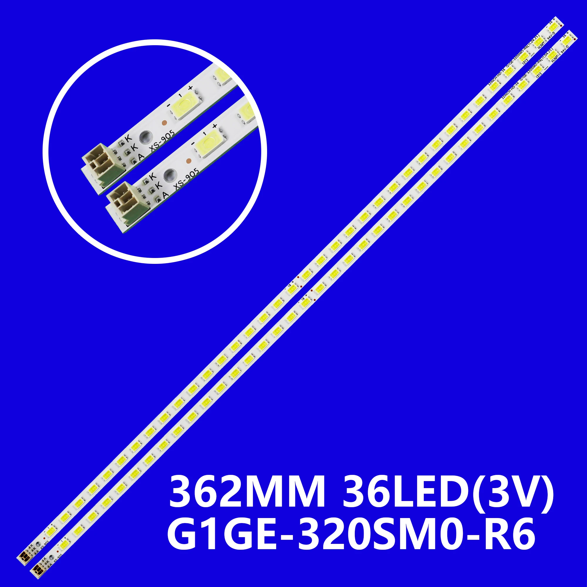 2Pcs/set LED TV Backlight Bar Strip Side Light G1GE-320SM0-R5 R6 LJ64-03019A For TCL L32F3200B L32F3200B L32P21BD L32F2360