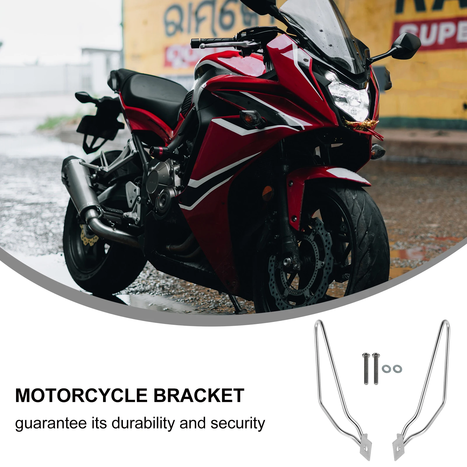 

Metal Saddlebag Support Durable Side Bag Mounting Rack Luggage Installation Practical Bracket Stable Journey Portable Use