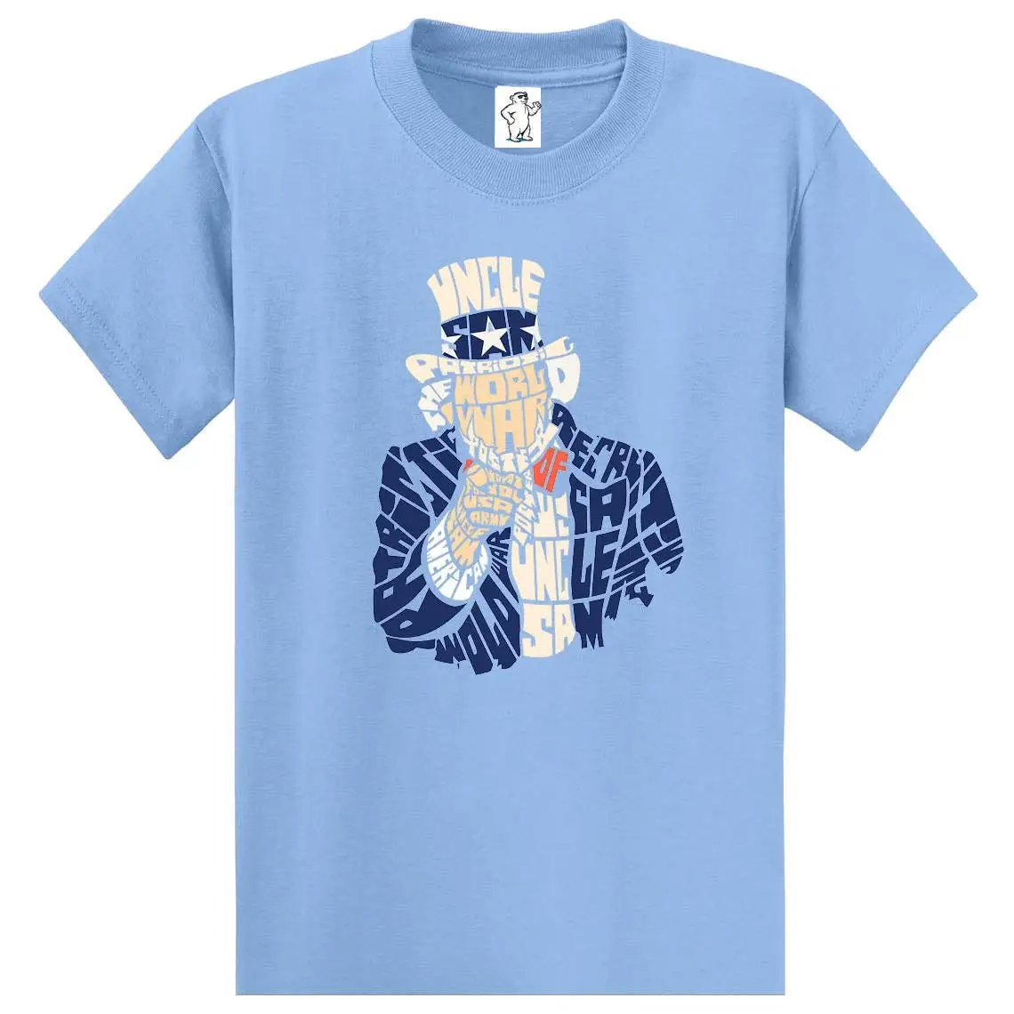 Uncle Sam Words Calligram T Shirt Men'S Big And Tall