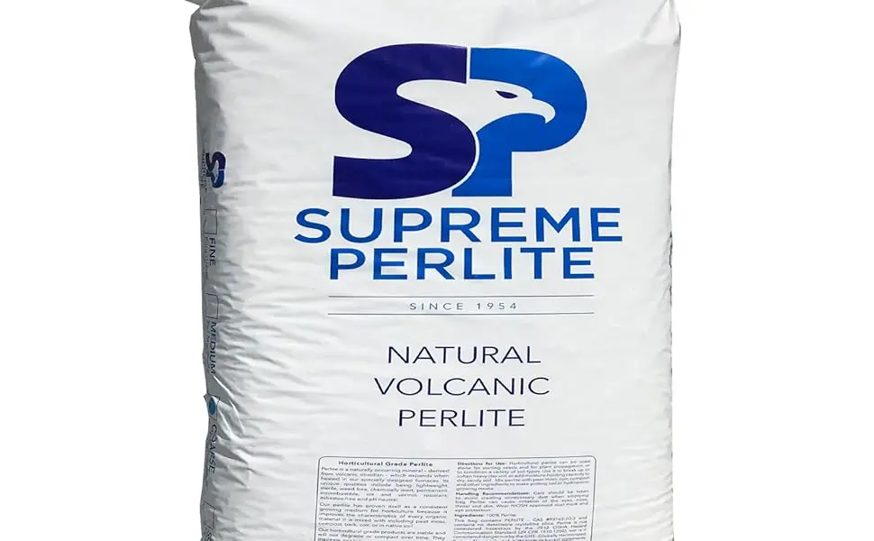 Supreme Perlite Coarse Horticultural Perlite 4 Cu Ft, Soil Aeration Potting Mix, Natural Growing Media for Indoor Outdoor Plants