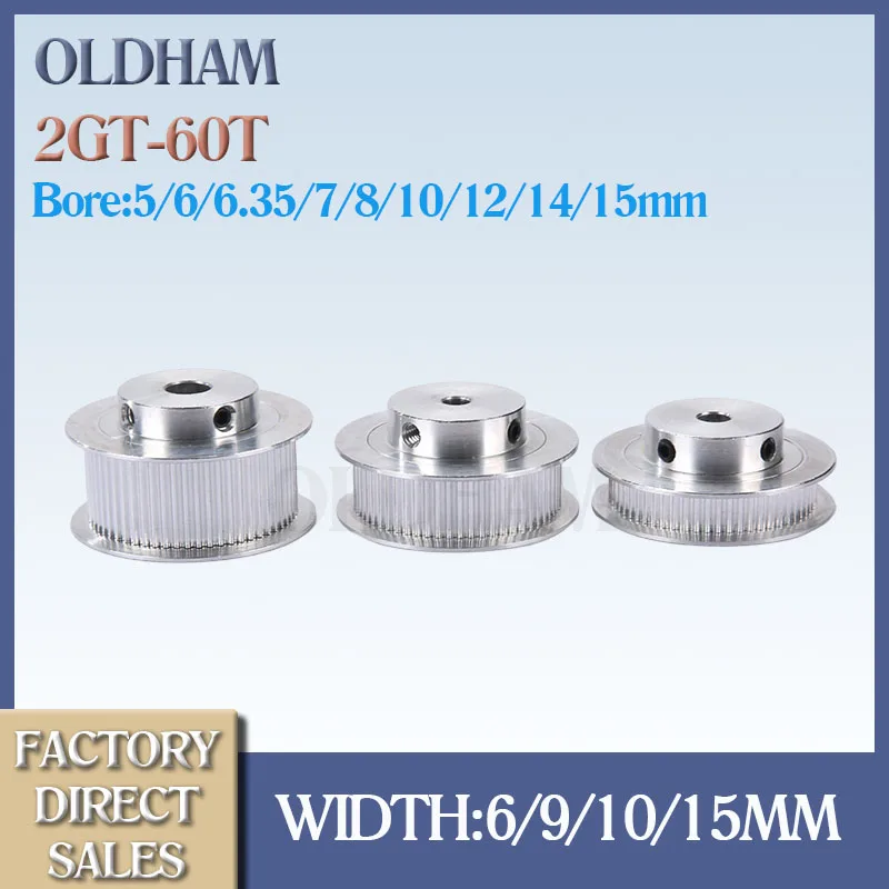 

2GT/GT2 Timing Pulley 60T Tooth Teeth Bore 5/6/8/10/12/14/16/18/20/25mm Synchronous Wheels Width 6mm/9mm/10/mm/15mm Belt Width