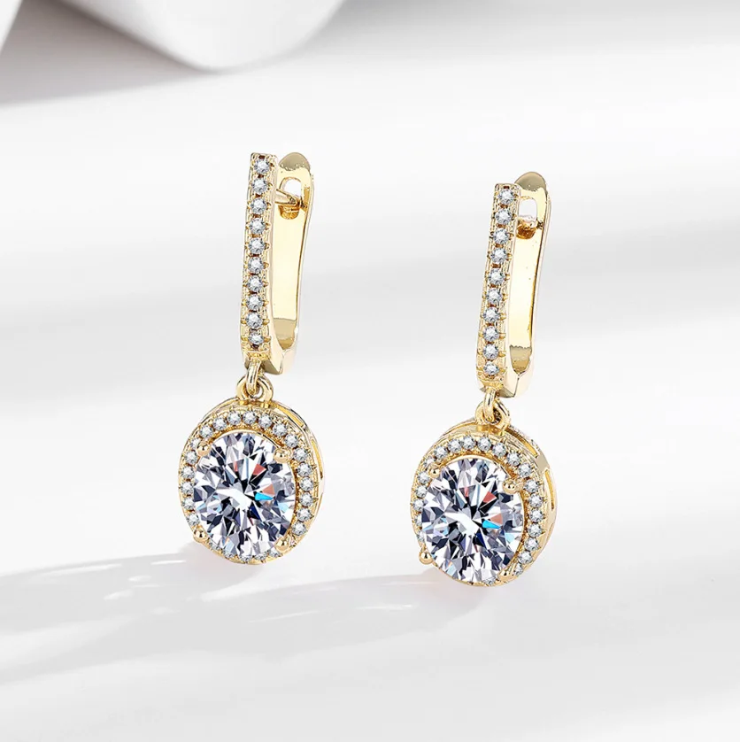 

Модные легкие роскошные серьги из стерлингового серебра 925 пробы с цирконом в форме яйца, подарок на день рождения, годовщину