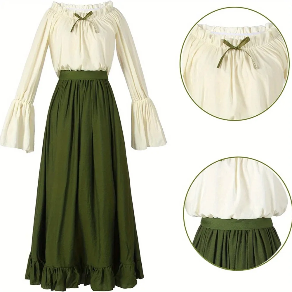 

Новое женское платье эпохи Возрождения: винтажная средневековая юбка для косплея на Хэллоуин