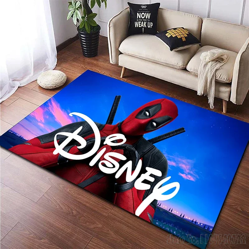 Anime Deadpooll & Wolverine Cartoon Rug Carpets 120x160cm Decor for Living Room Children's Bedroom Sofa Bathroom Kids Floor Mat