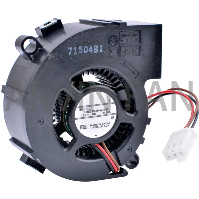 

BM5020-04W-B57 Brand New Original 5cm 5020 50x50x20mm 12V 0.26A Centrifugal Turbo Blower Projector Cooling Fan