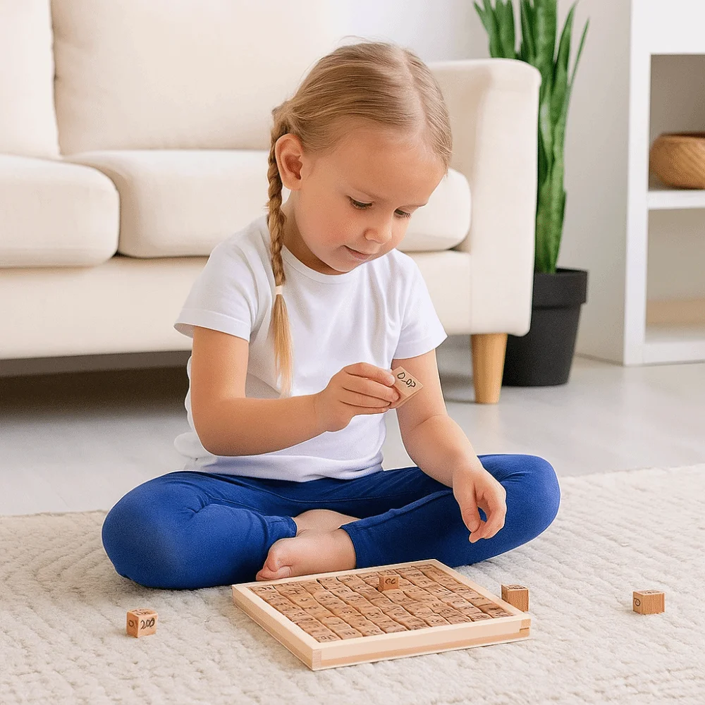 Zählblöcke, Multiplikationstabelle, interaktives Gehirnverstärkungsspielzeug, mathematisches Bildungsspielzeug, buntes Holzpuzzle, Lernspielzeug