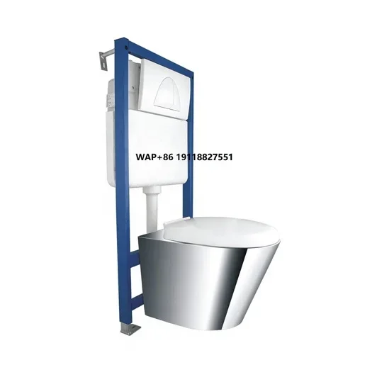 Wall Mounted 304 Stainless Steel Jail Toilet Wc With Concealed Cistern