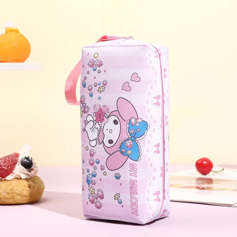 Astuccio per studenti Sanrio per ragazza donna Cinnamoroll Hello Kitty Kuromi Melody Storage Bag borsa cosmetica portatile impermeabile