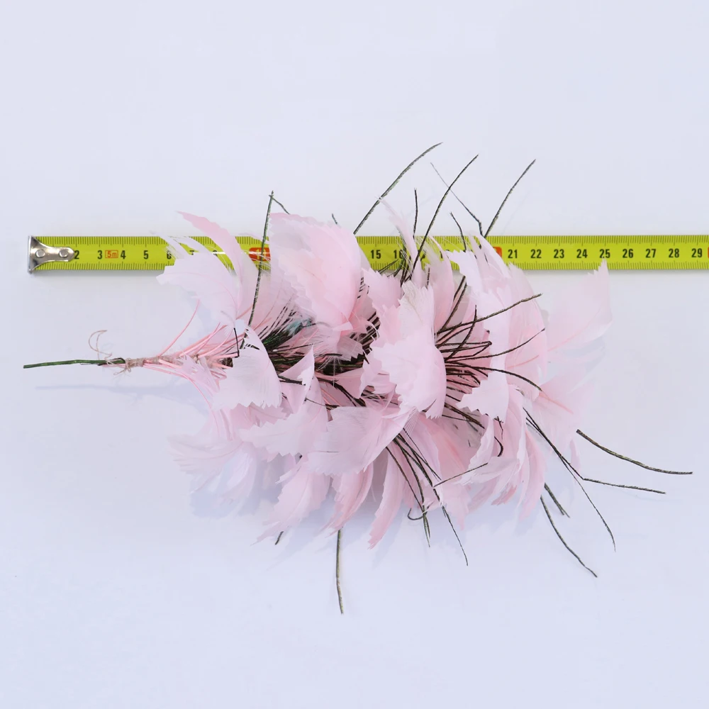 Goose feather soft floating wire flower Latin dance stage performance wedding photography brooch accessory