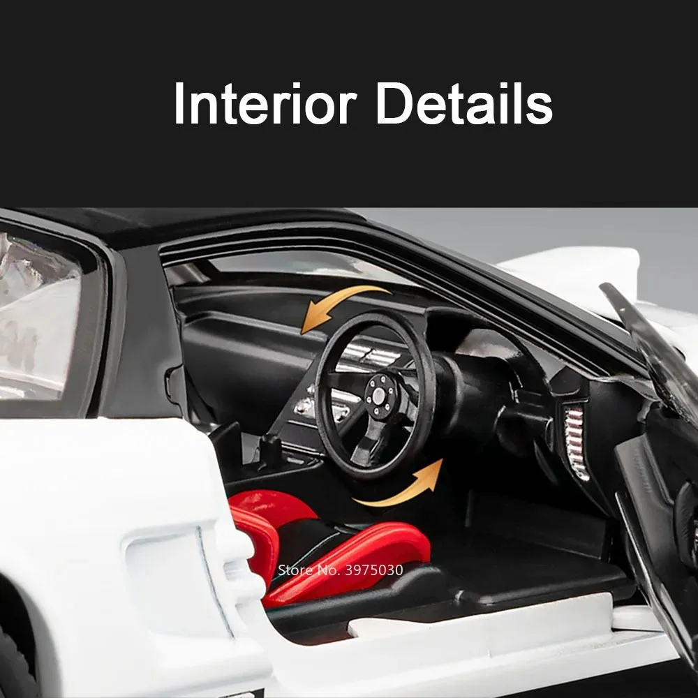 1:22 Honda NA1 Rolls Royce Wraith voitures jouets modèles miniatures portes ouvertes tirer arrière véhicule lumière son modèle garçons cadeaux parfaits