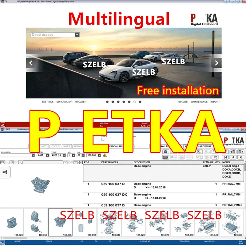 

Newest PETKA Software Car Repair Catalog for A-udi for V-W SE/AT + SKO/DA + Multilingual+Free installation