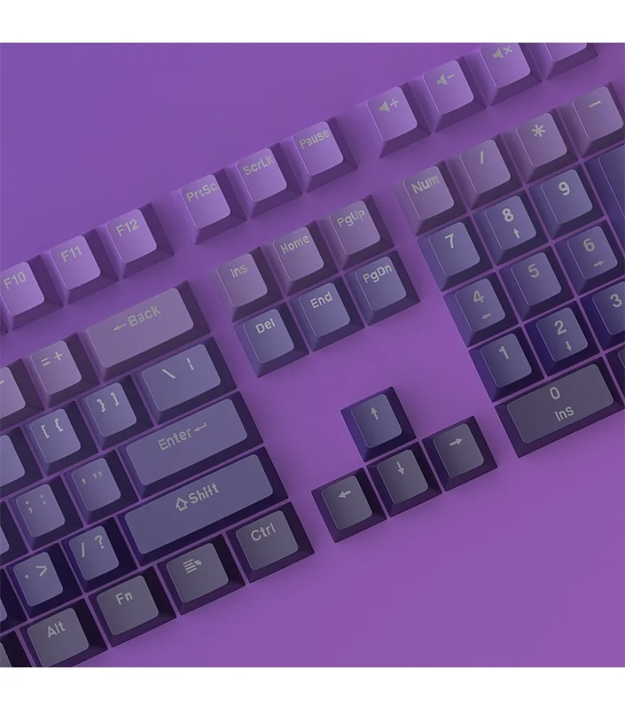 

Ziqi Donglai gradual change engraved luminous 134 mechanical keycap 2 color PBT injection molding 0EM height