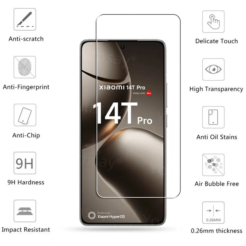 Volle Gule Glas Für Xiaomi 14T Gehärtetem Glas Xiaomi 14T Pro Screen Protector Schutz Telefon Kamera Objektiv Film Xiaomi 14T Glas – Detail 2