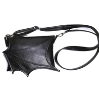 Bolso negro con alas de murciélago, bolso cruzado pequeño, bolso de estilo gótico, bolso con alas de murciélago
