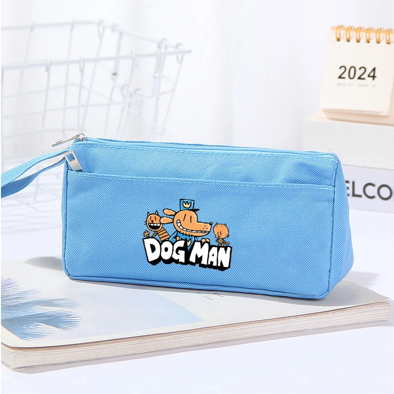Dogs Mans Canvas Pencilcase Zipper Bag Cartoon Cute Printed Pencilbag Fashion Stationary Storage Pouch Boys Back To School Gifts