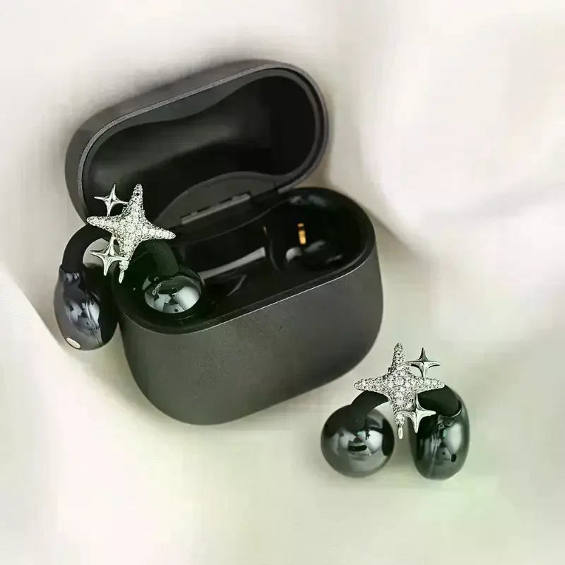 1Pair Stylish Zirconia Ear Clip Enhancements For Freeclip Earphone Clip On Charm Optimal Fit Comfort Performances