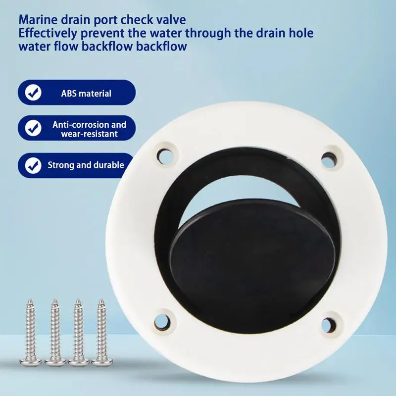 

Marine Check Valve Drain Outlet for Yachts High-Quality Durable and Reliable White Drain Check Valve For Boats Yachts RV