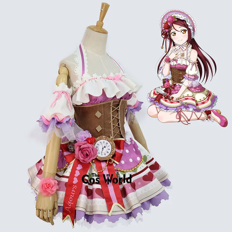 Love Live Sunshine Aqours Chocolate Valentine\'s Day Chika Takami Kurosawa Ruby Dia Outfits Anime Customize Cosplay Costumes