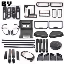For TOYOTA TACOMA 2024 2025 ABS carbon fiber interior Center shift panel door handle steering wheels stickers Car Accessories
