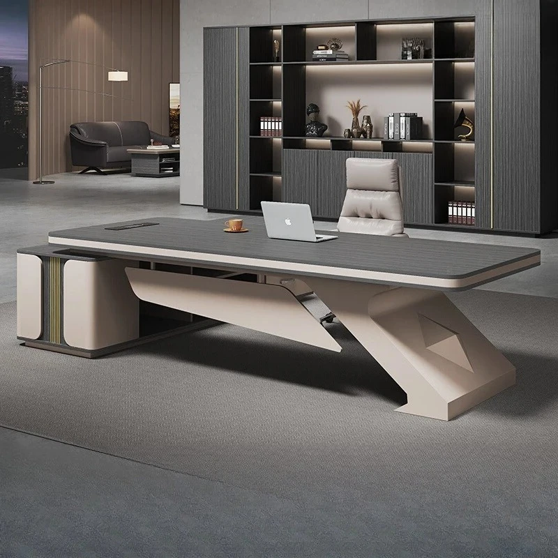 Strong Wooden Executive Desk Storage Drawers Large Designer Cheap Office Desks Modern Luxury Mesa De Escritorio Office Furniture