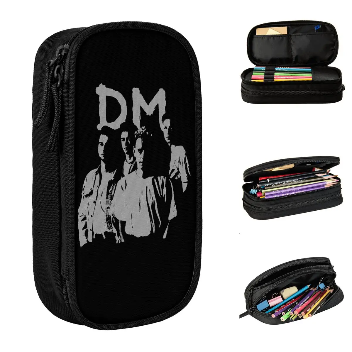 

Lovely DM 80s Music Pencil Cases Depeches Mode Pencil Box Pen Holder for Girl Boy Large Storage Bag Students School Accessories