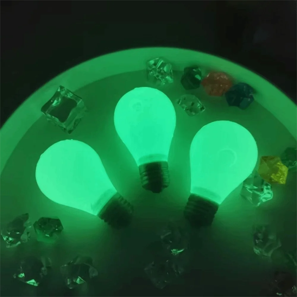 Funny Luminous Fluorescent Light Bulb Squeeze Stress Relief Glowing Light Bulb Pinch Slow Rebound Sensory Fidget