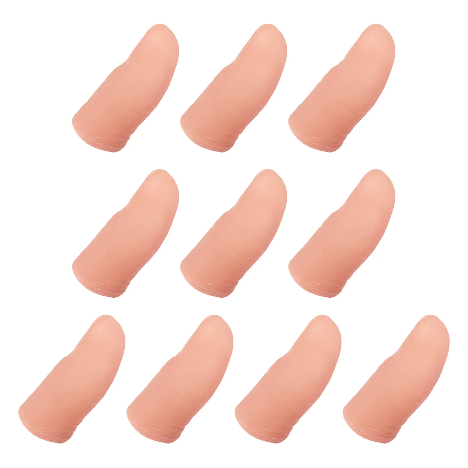 10Pcs Fake Finger Cover Skin Color Realistic Simulation Finger Prop Funny Thumb Cover for Kids Game Playthings