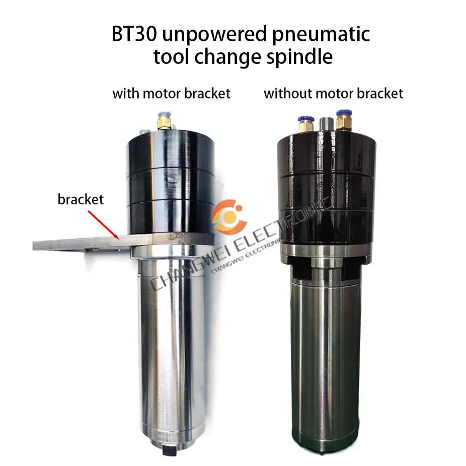 New BT30 cylinder automatic tool change without power spindle assembly with center blowing synchronous wheel tapping spindle