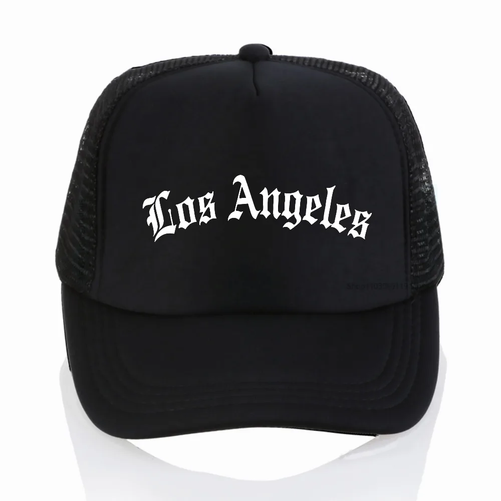 

Los Angeles Graphic baseball cap Men's Summer Fashion Letter Printed Casual mesh trucker hats breathable adjustable sun hat