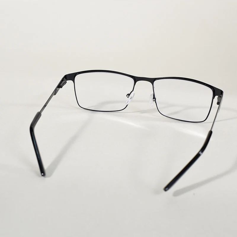 Edelstahl-Vollformat-Anti-Blaulicht-Presbyopie-Brille für Unternehmen, übergroße Metallbrille für Männer + 75 + 125 + 175 + 225 + 275 – Detail 5