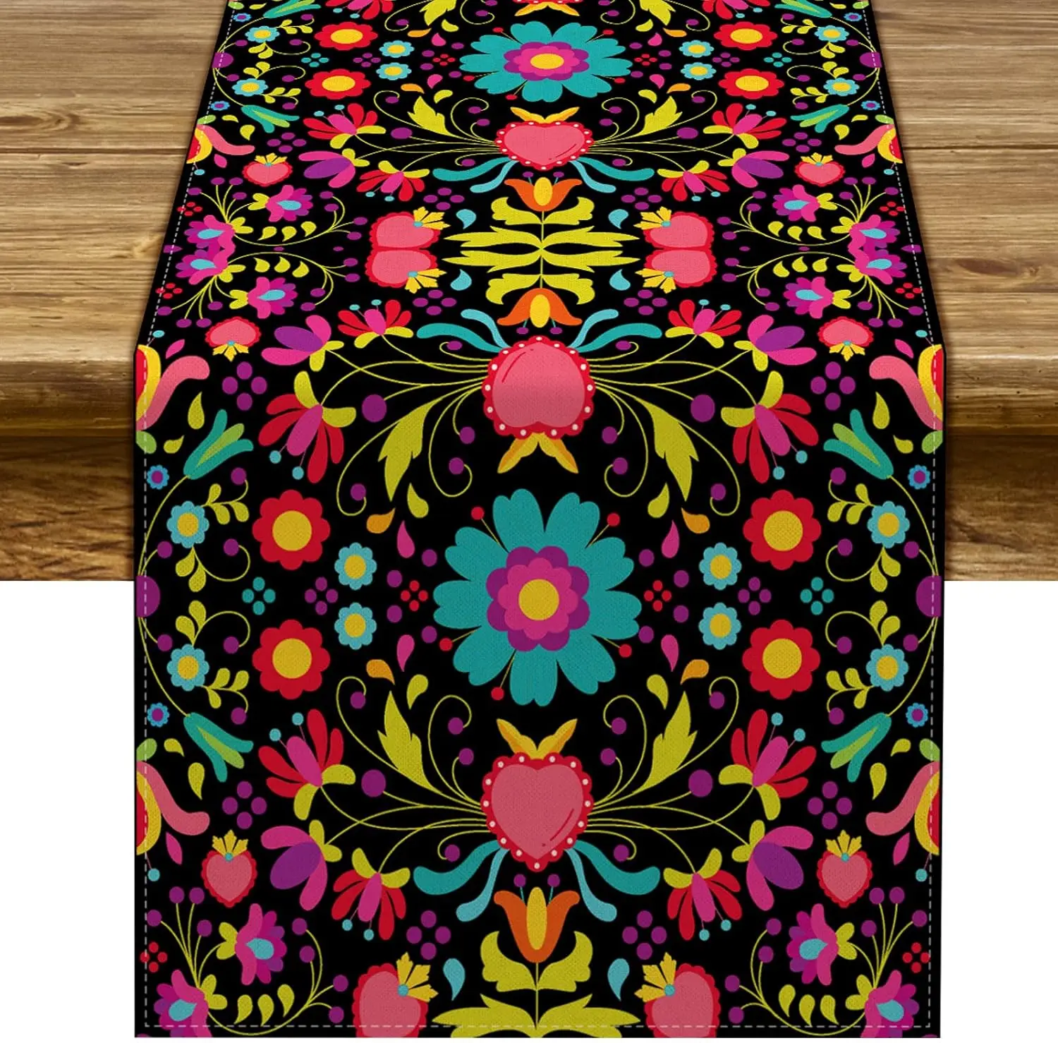 

Day of The Dead Mexican Linen Table Runners Dining Room Decor Reusable Kitchen Dining Table Runners Holiday Party Decorations