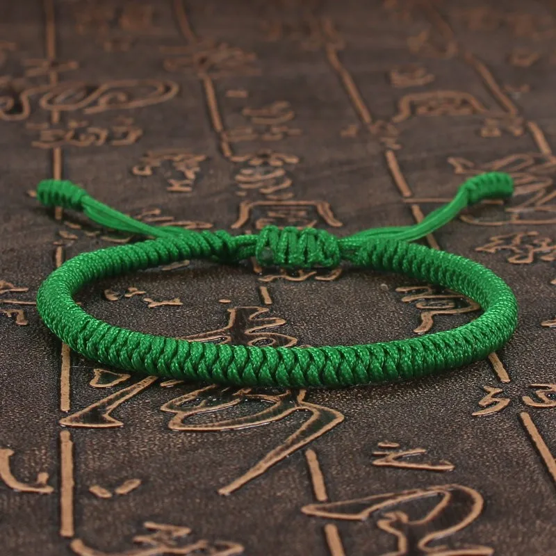 Tibetan Buddhist Bracelet Lucky Handmade Braided Adjustable King Kong Knot Red Thread Charm Bracelets for Women Men Couple Lover
