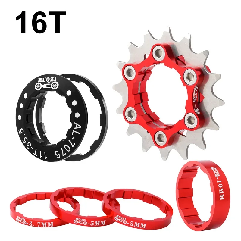 MUQZI Single Speed Conversie Kit Single Speed Cassette Cog 12T 13T 14T 15T 16T 17T MTB Vrijloop Fiets Tandwiel - afbeelding 1