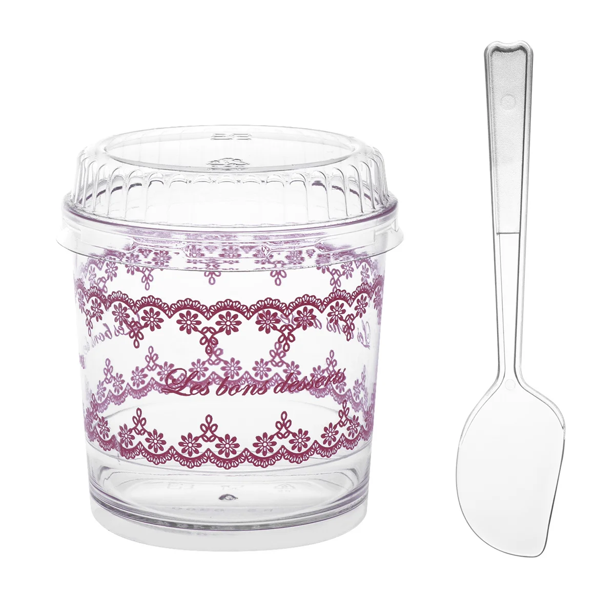 

20 комплектов, 120 мл, набор желейных чашек, круглые мини-чашки для десерта с крышкой, ложка для мусса, пудинга, тирамису, закусок, прозрачный пластик для хранения