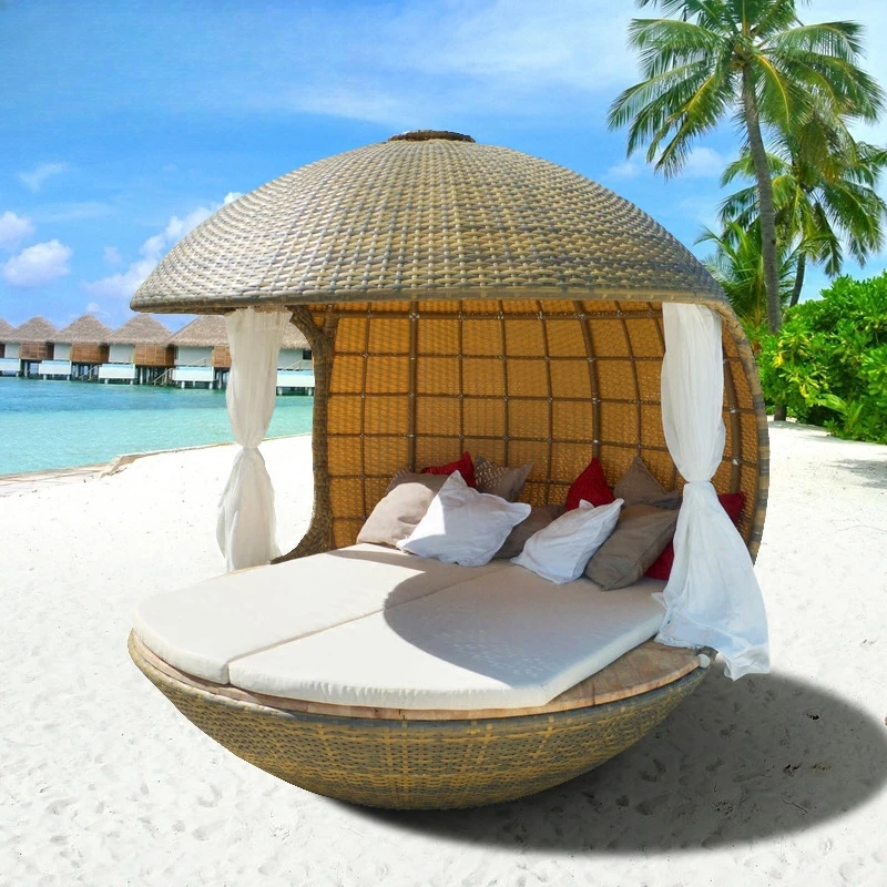 

Outdoor lying bed, bird cage, swimming pool, beach bed, furniture, garden, courtyard, round bed, creative homestay, hotel