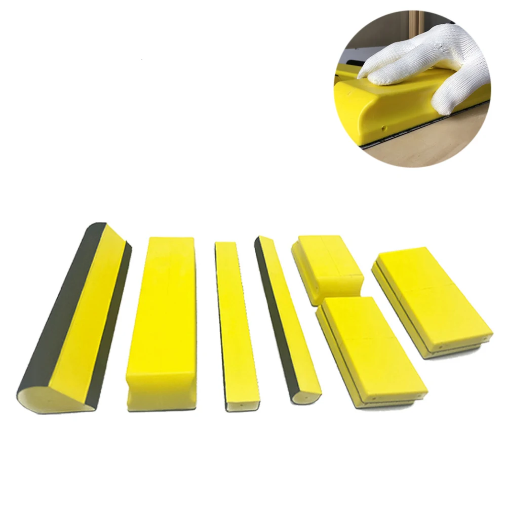 مجموعة مكعبات الصنفرة اليدوية المحيطة مكونة من 7 قطع لتلميع الخشب وإصلاح الأثاث وتطبيقات الإعداد #6