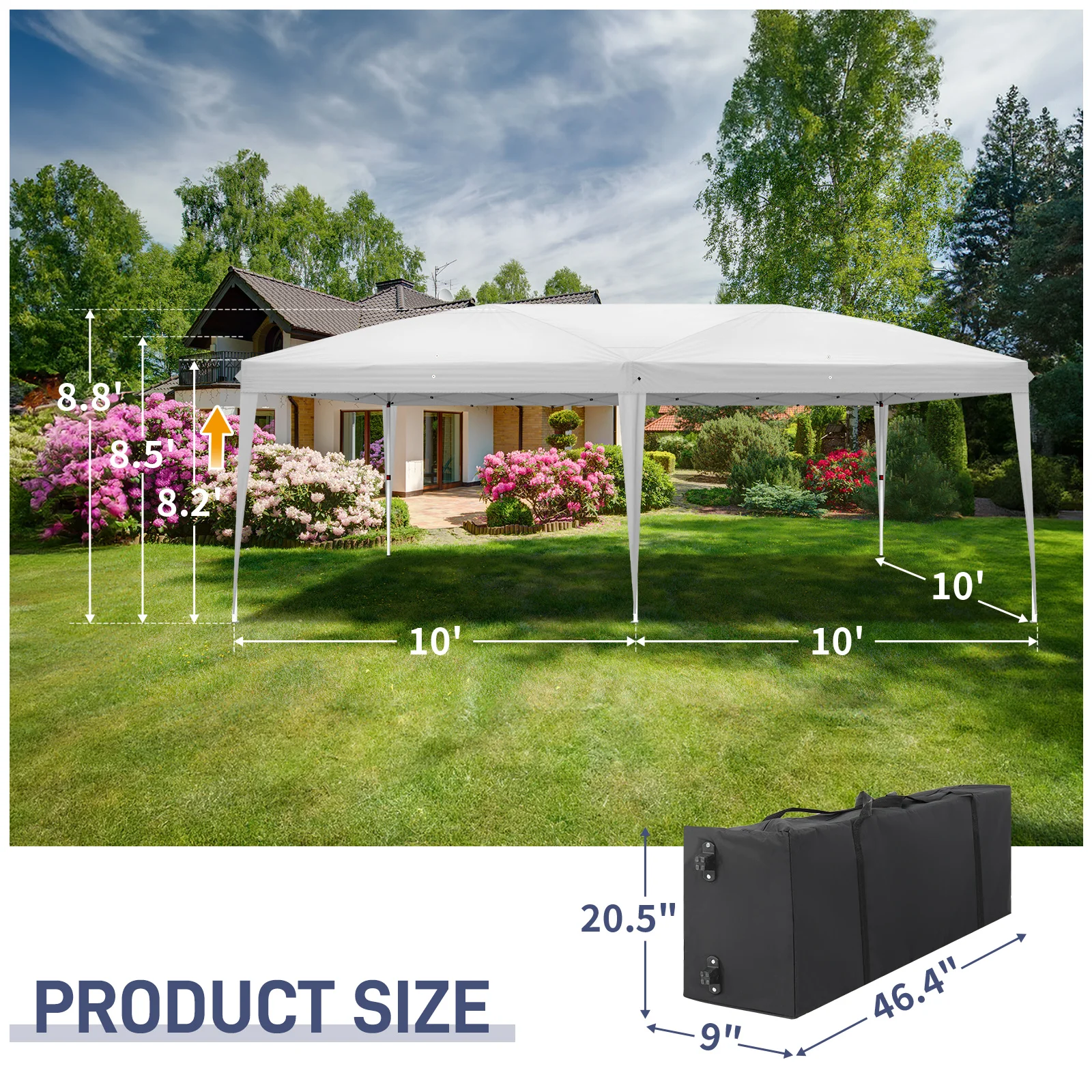 3 x 6m Two Windows Practical Waterproof Folding Tent White storage shed outdoor  camping tents balcony edificios de jardín