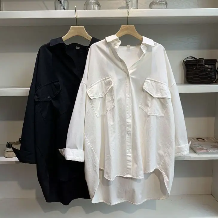 

Мужская удлиненная футболка оверсайз (300 пу), свободного кроя, для осени и зимы, повседневный дизайн, в стиле Гонконг, дышащая, длинная...