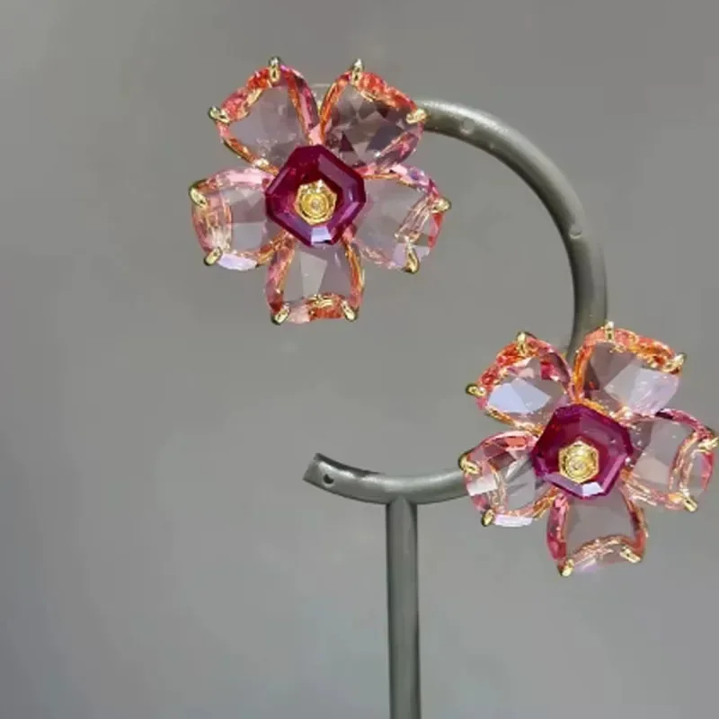 NONE Blume Kristall Schmuck-Set 6