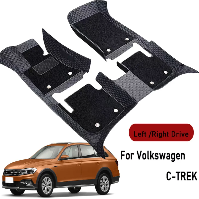 Car floor mats for Volkswagen C-TREK 2017 2018 2019-2020 Customauto foot Pads automobile carpet cover interior accessories
