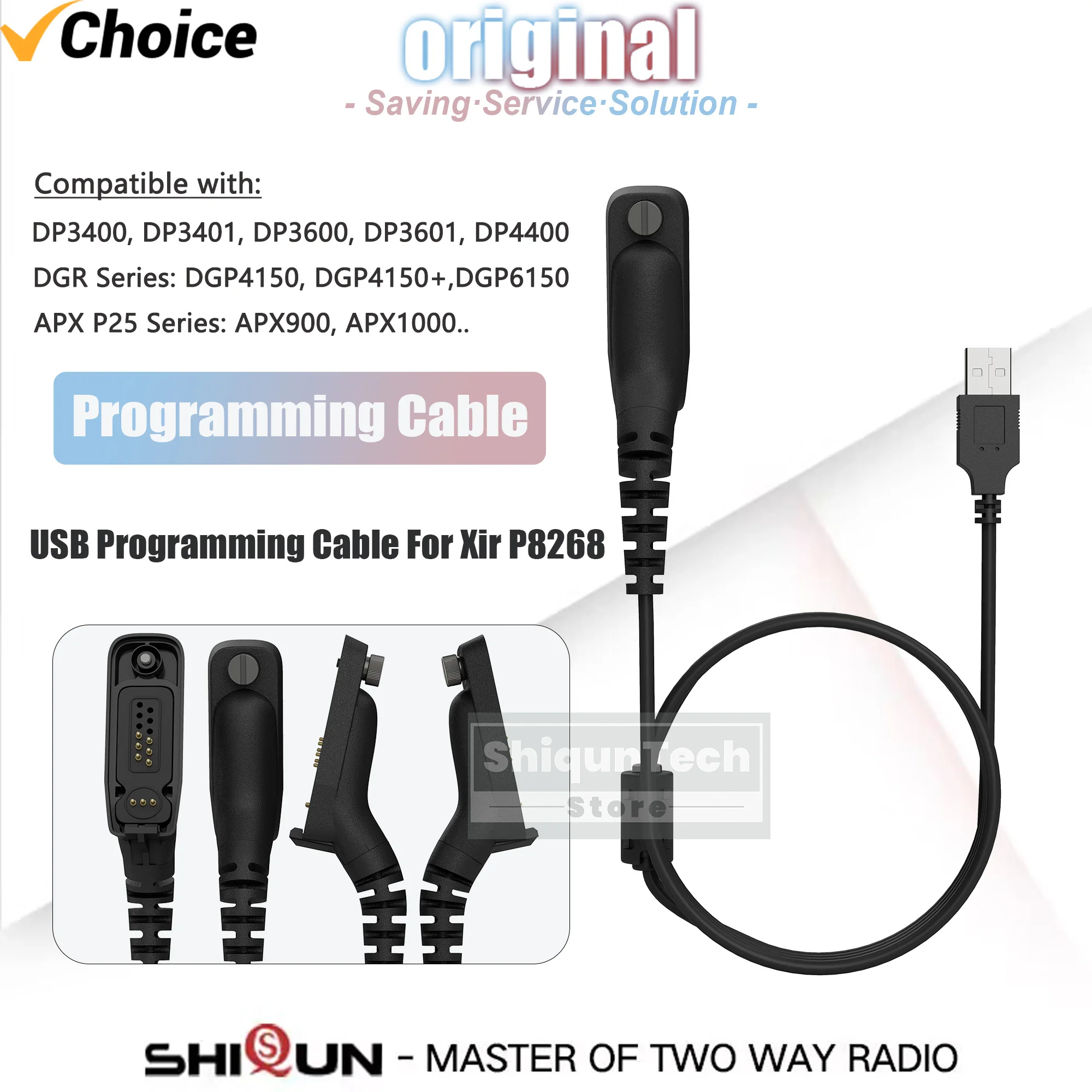 1/2/5PCS Walkie-Talkie USB Programming Cable Compatible With XiR P8268 P8208 P8200 DP3400 DGP4150 APX900 APX1000 DGP6150 XPR6350