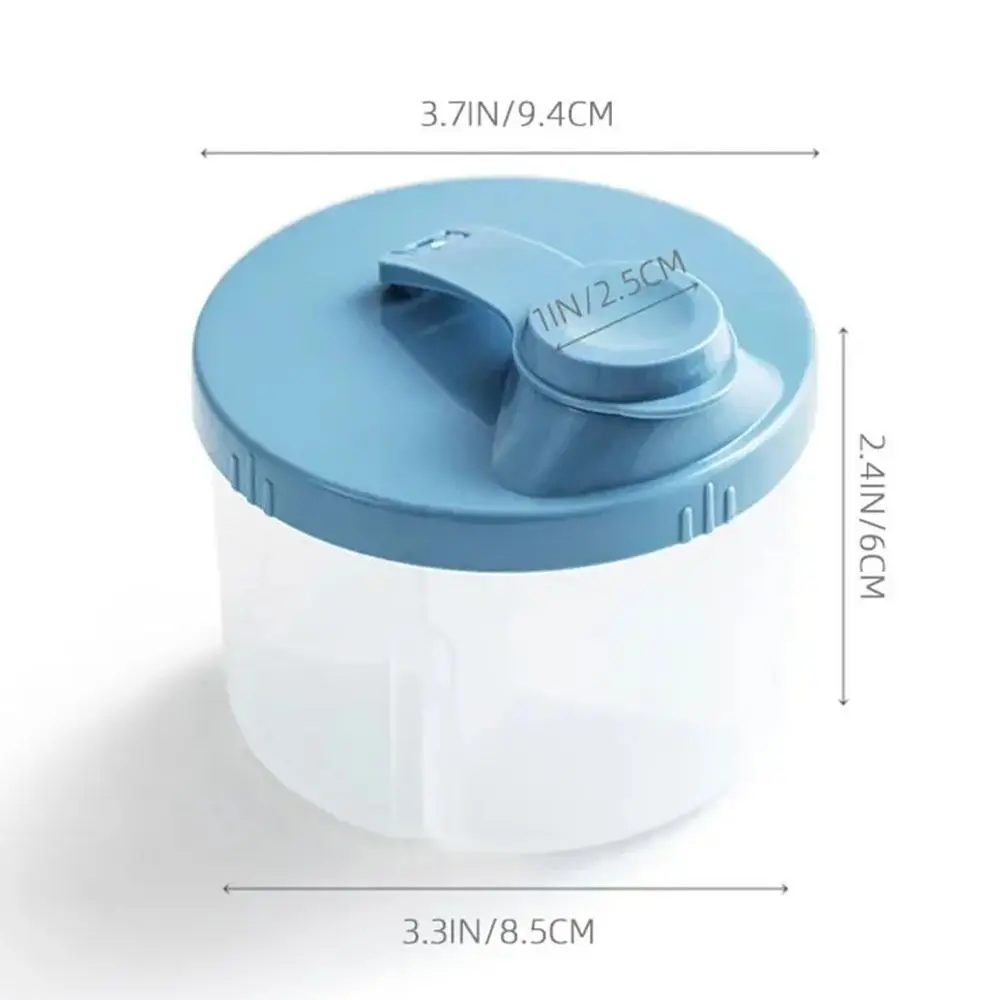 Portable Infant Milk Powder Box 4 Grids BPA Free Baby Milk Powder Dispenser Leakproof Large-Capacity