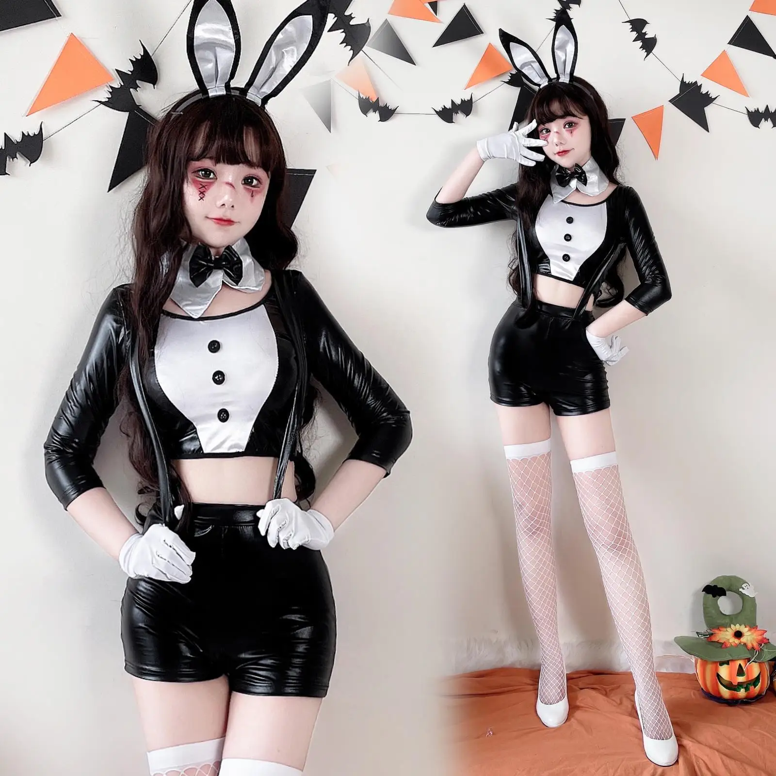 Sexy Rabbit Girl DJ Dance Costume Stage Gogo Leading Dance Outfit loween Bar DS Costume Chinese Production Women's Faion