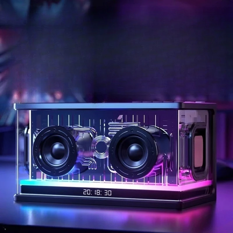 

Bluetooth Audio RGB Ambient Light LED Smart Clock High Sound Quality Subwoofer Desktop Computer Speaker