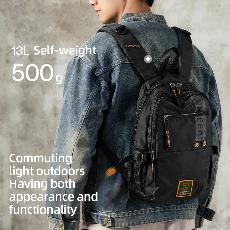 VOLUNTEER Herren-Reiserucksack, Outdoor, Wandern, Klettern, Camping, wasserdicht, große Kapazität, Tagesrucksack für Herren, 1609–08